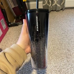 Starbucks Holiday 2019 Black Glitter Tumbler Cup